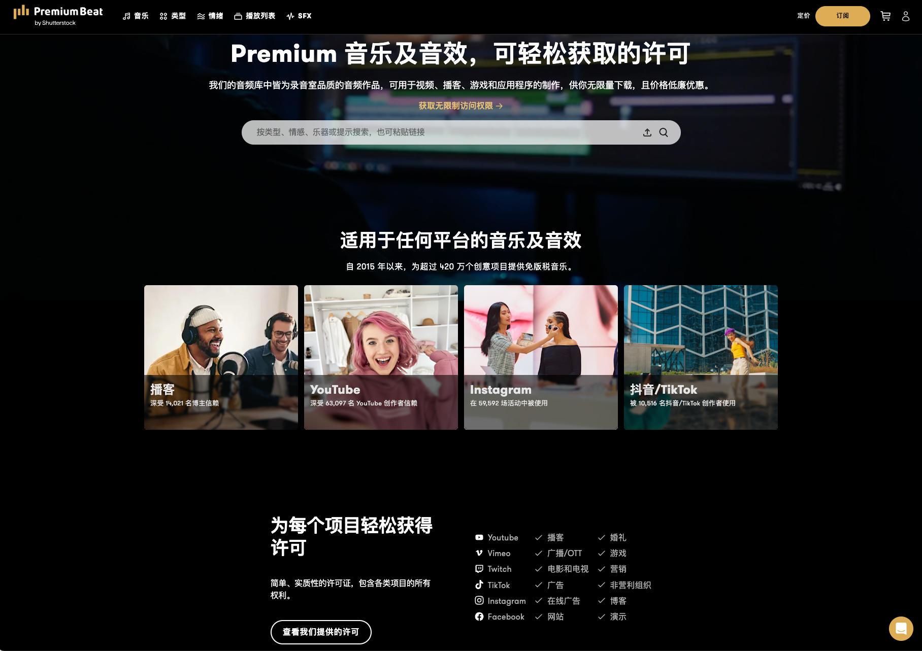 premiumbeat 版权音乐